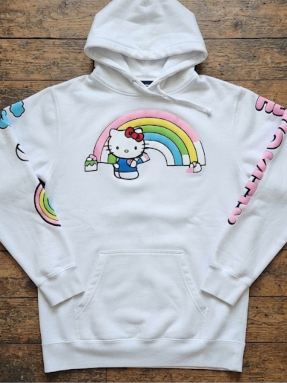 Hello Kitty Puff Print Hoodie Size Small